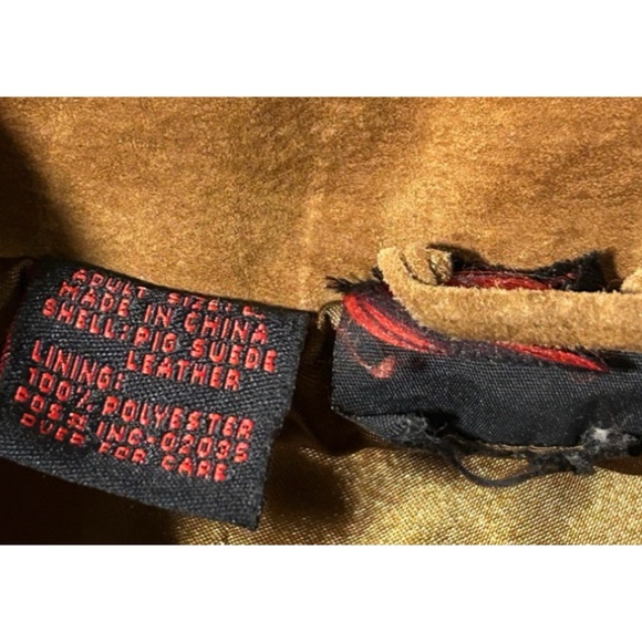 Virginia Slims Vintage 70s Rust Suede Jacket Pigskin Button-Up Size L - Picture 6 of 7